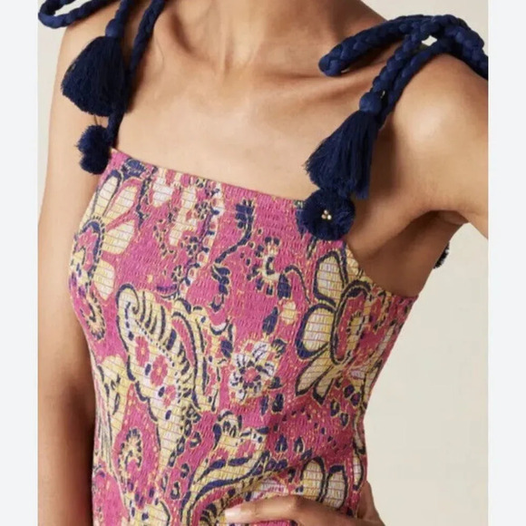 Figue Millie Floral Boho Multicolor Sleeveless Midi Dress‎ XS - Picture 3 of 7